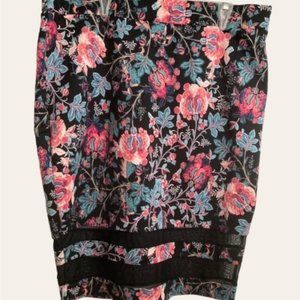 Boutique + JCP Floral Pencil Skirt Size 1X NWT